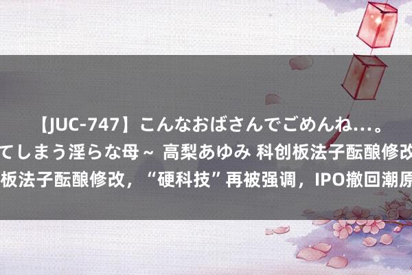【JUC-747】こんなおばさんでごめんね…。～童貞チ○ポに発情してしまう淫らな母～ 高梨あゆみ 科创板法子酝酿修改，“硬科技”再被强调，IPO撤回潮原因有哪些