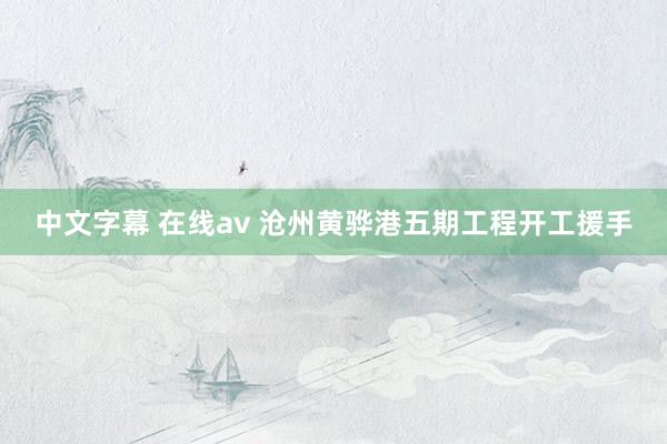 中文字幕 在线av 沧州黄骅港五期工程开工援手