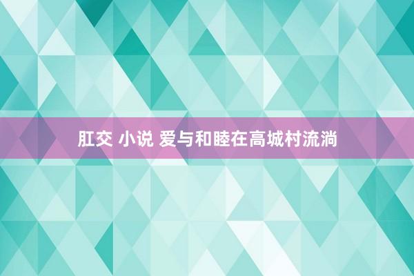 肛交 小说 爱与和睦在高城村流淌